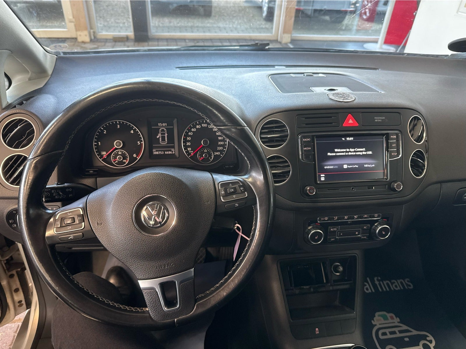 Sølv VW Golf Plus fra 2010
