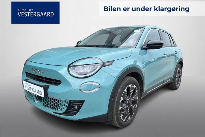 Blå Fiat 600e fra 2025