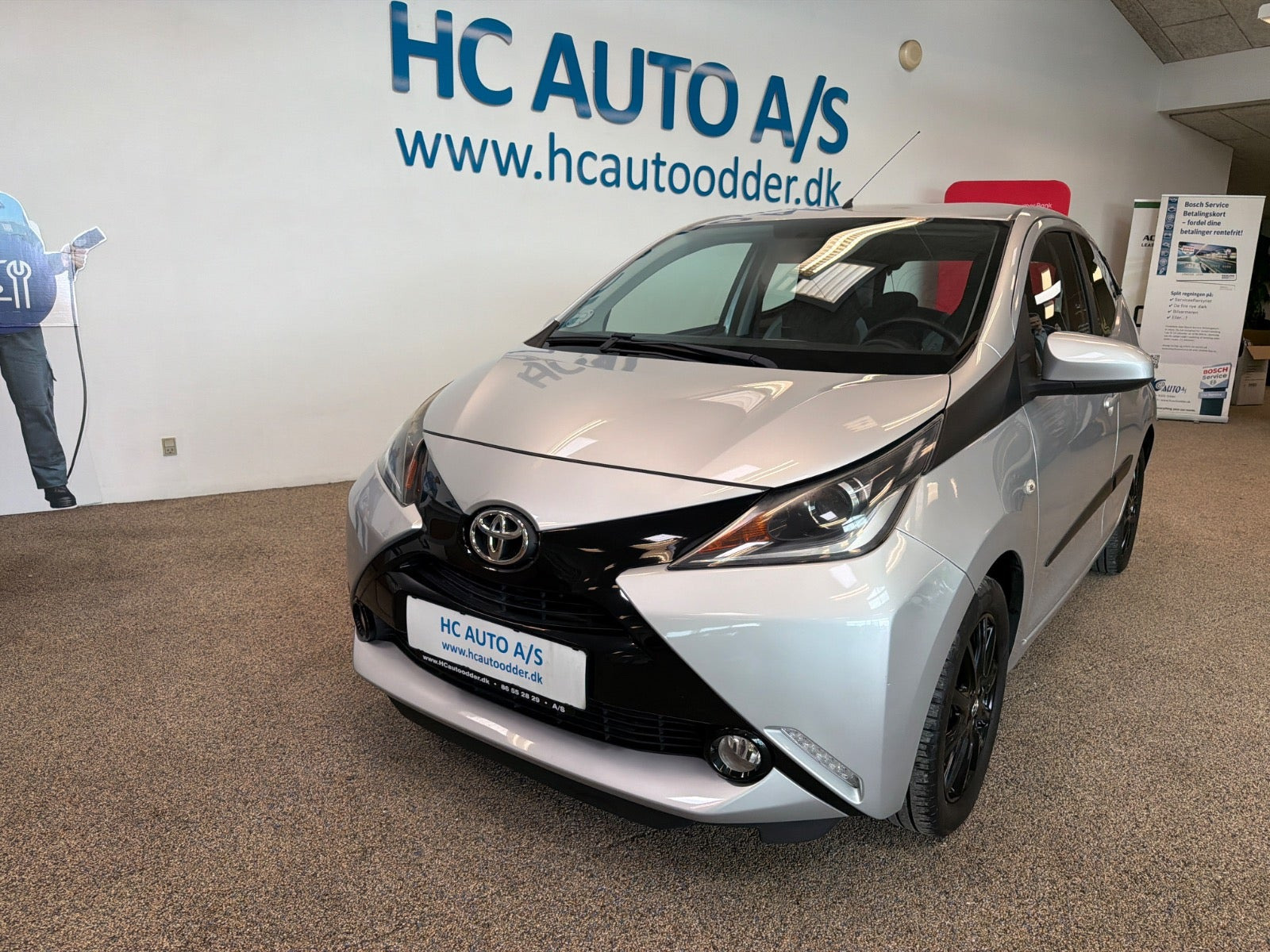 Sølv Toyota Aygo fra 2015