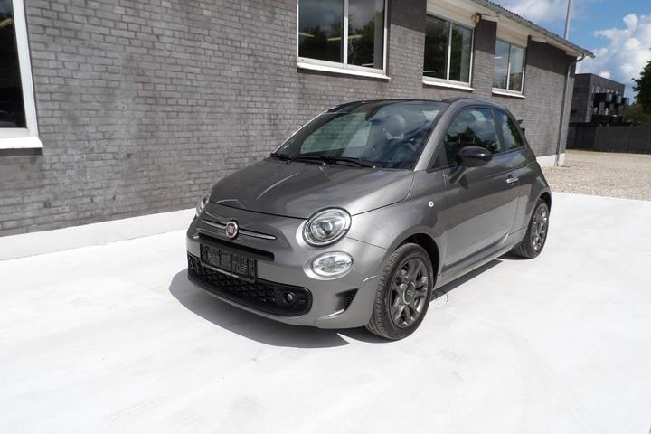 Grå Fiat 500C fra 2021