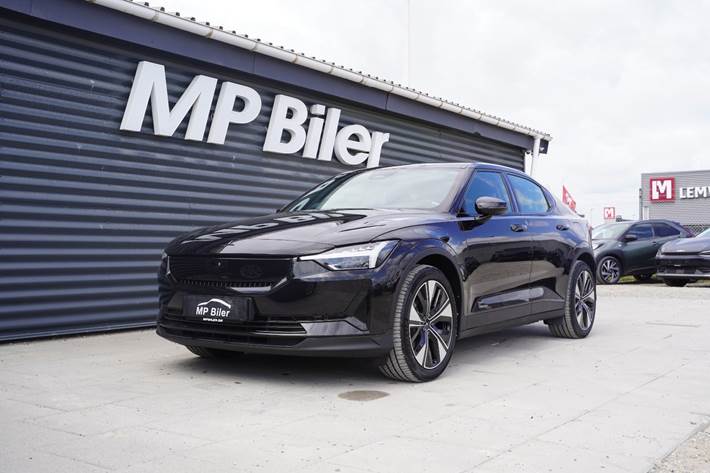 Sort Polestar 2 fra 2024 set udefra