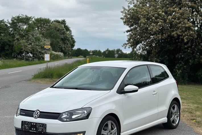 Hvid VW Polo fra 2010