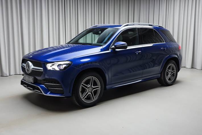 Blå Mercedes GLE350 de fra 2020