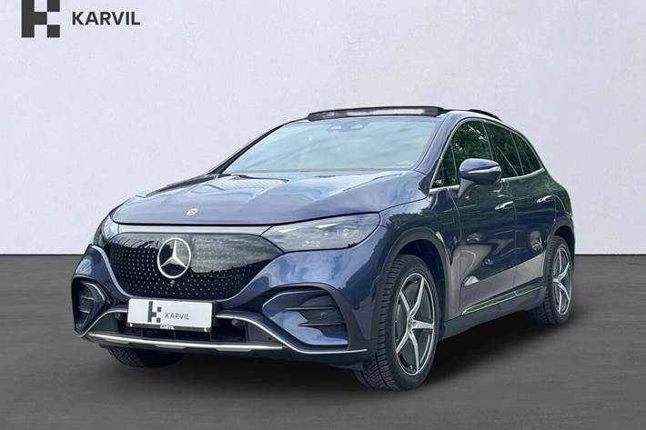 Blå Mercedes EQE350 SUV fra 2025