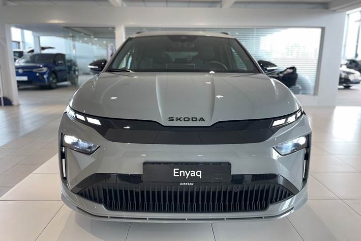 Grå Skoda Enyaq fra 2026