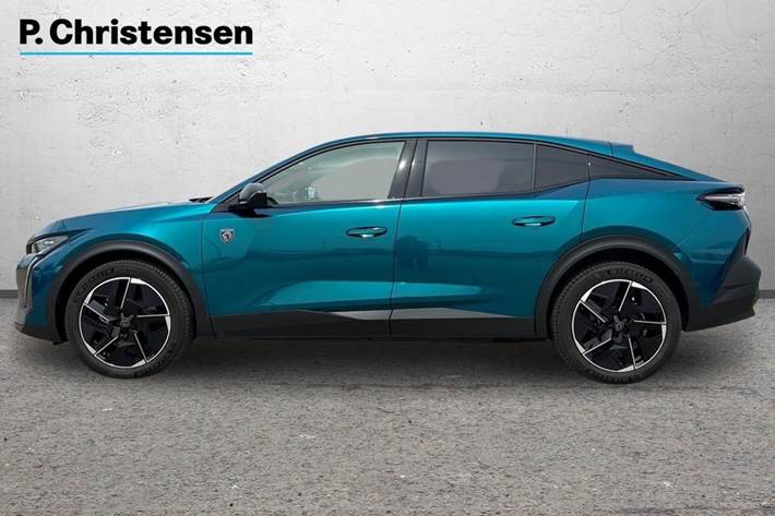 Blå Peugeot e-408 fra 2025
