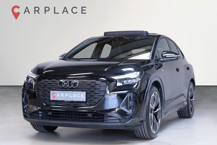 Sort Audi Q4 e-tron fra 2023 set udefra