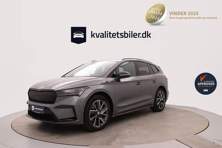 Grå Skoda Enyaq fra 2023