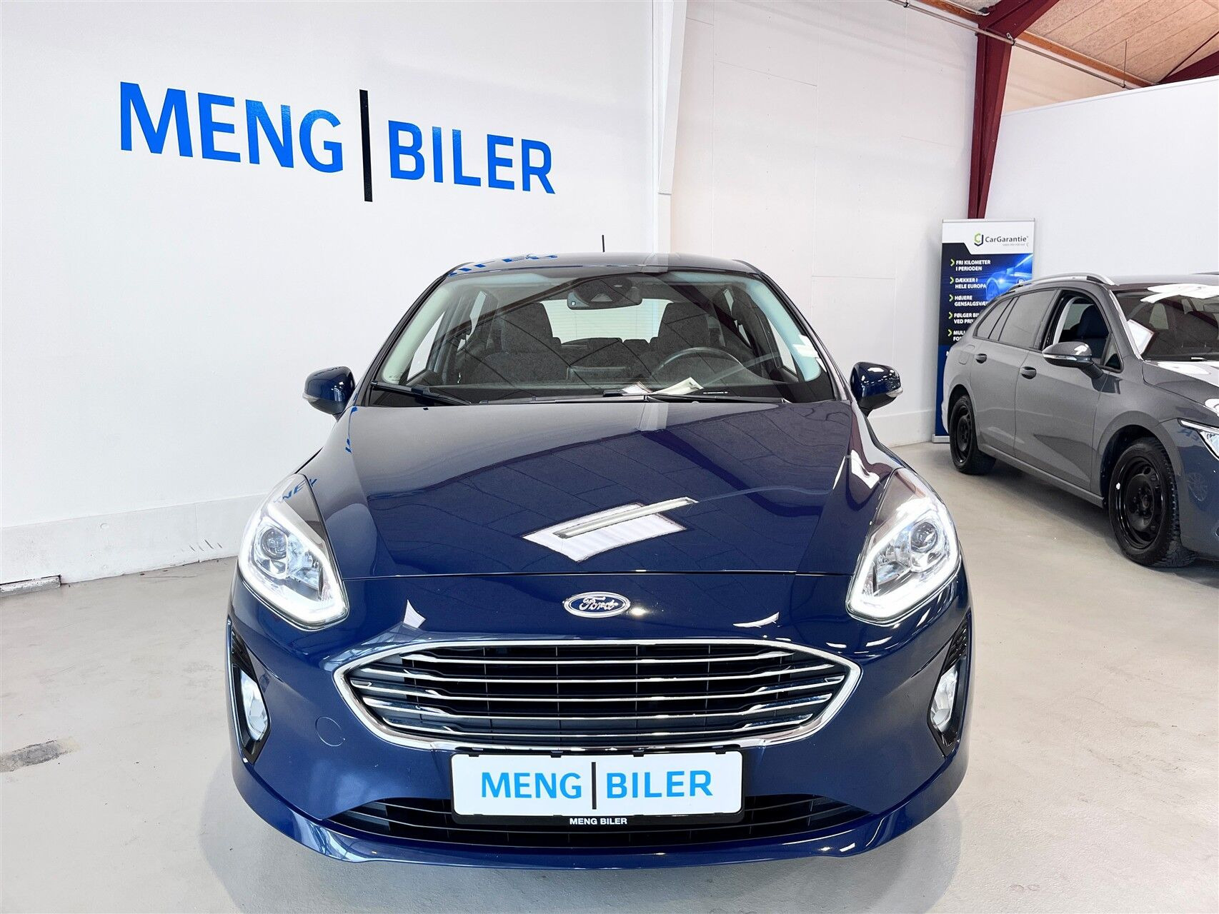 Blå Ford Fiesta fra 2020