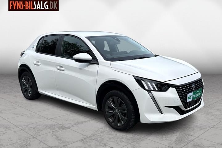 Hvid Peugeot e-208 fra 2021