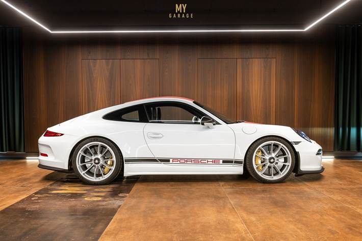 Hvid Porsche 911 R fra 2016