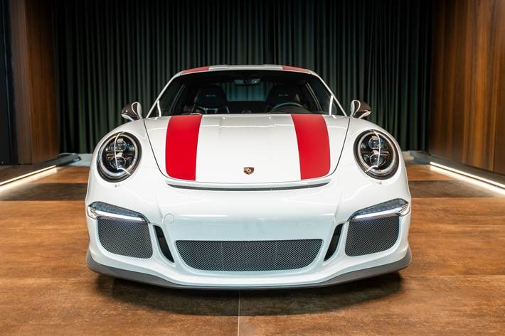 Hvid Porsche 911 R fra 2016