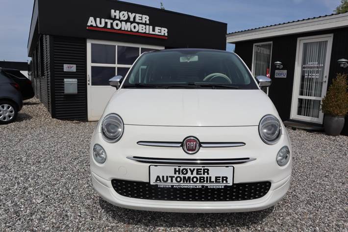 Hvid Fiat 500 fra 2019