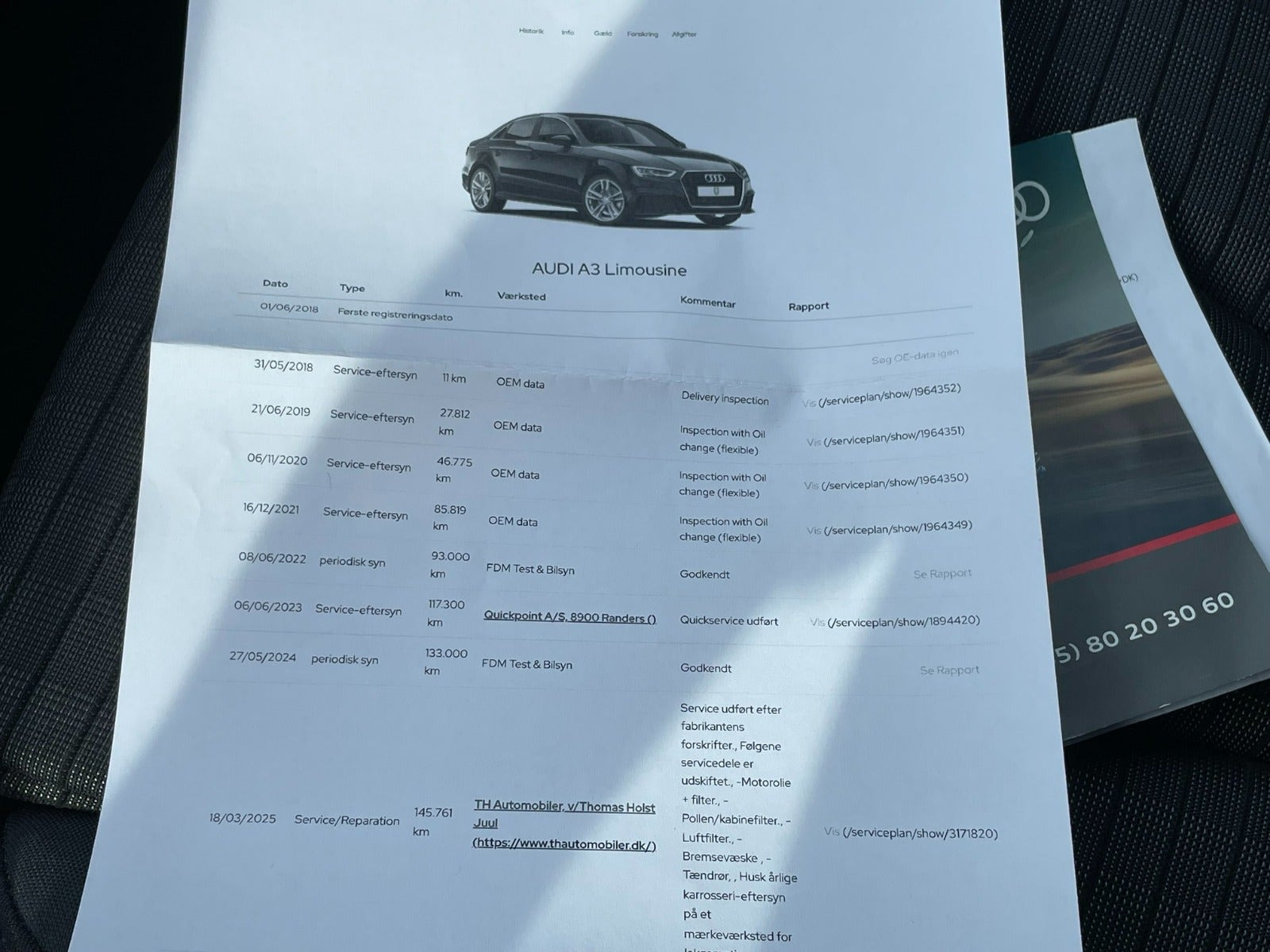 Sort Audi A3 fra 2018