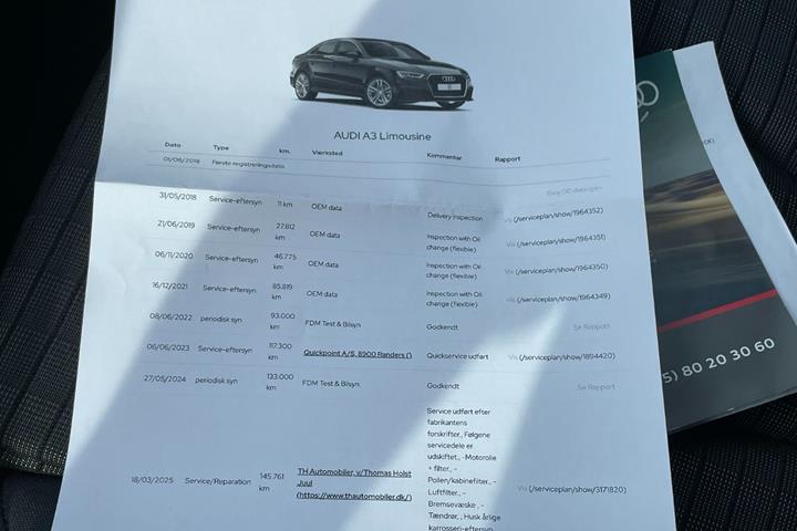 Sort Audi A3 fra 2018