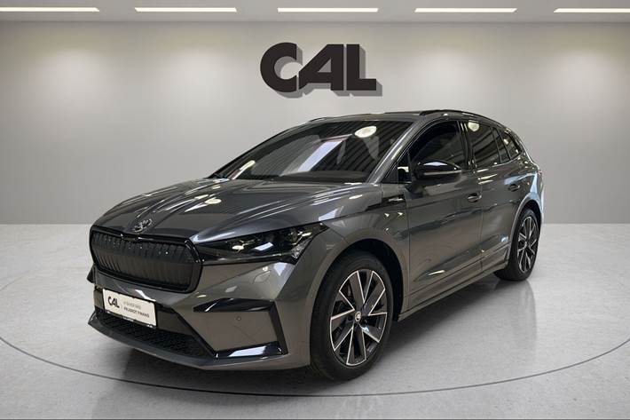 Grå Skoda Enyaq fra 2023