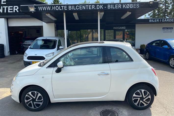 Hvid Fiat 500 fra 2008
