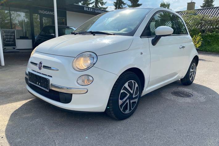 Hvid Fiat 500 fra 2008
