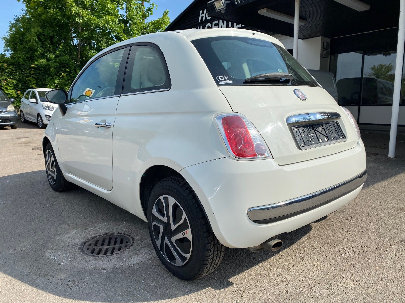 Hvid Fiat 500 fra 2008