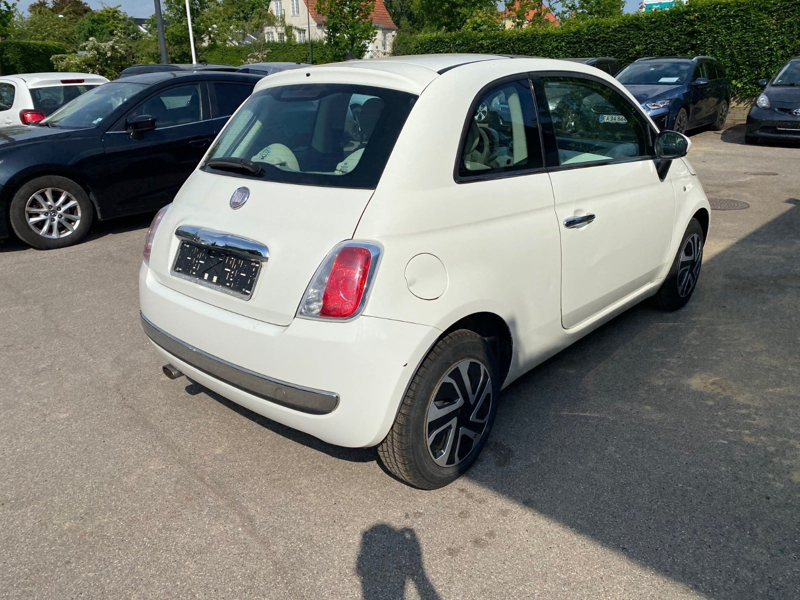 Hvid Fiat 500 fra 2008