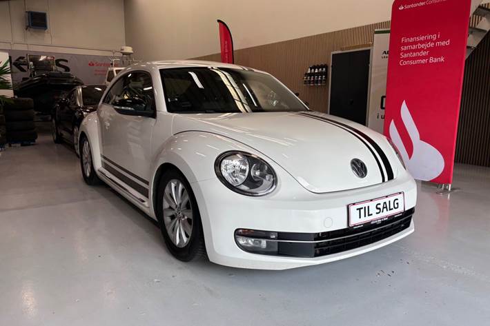 Hvid VW The Beetle fra 2014