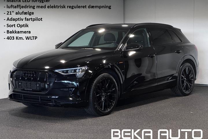 Sort Audi e-tron fra 2022 set udefra