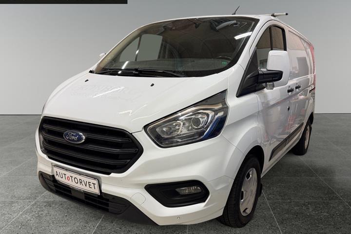 Hvid Ford Transit Custom 280 L1 fra 2018 set udefra