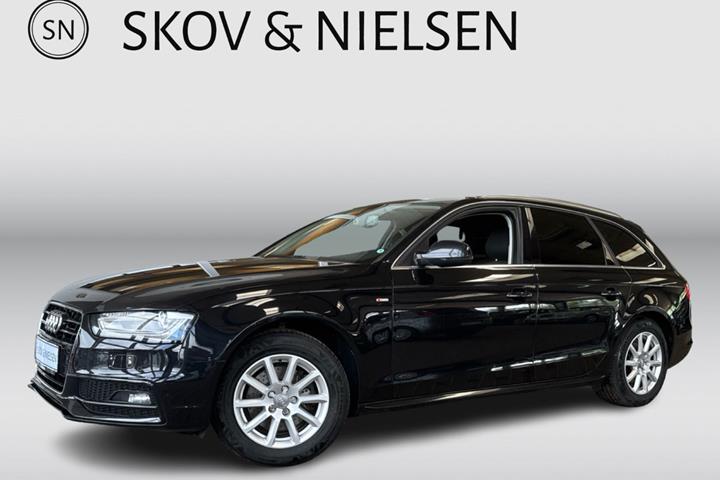 Sort Audi A4 fra 2014 set udefra