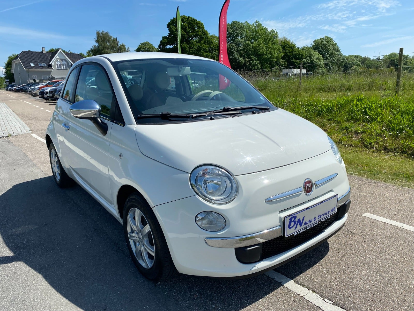 Hvid Fiat 500 fra 2014
