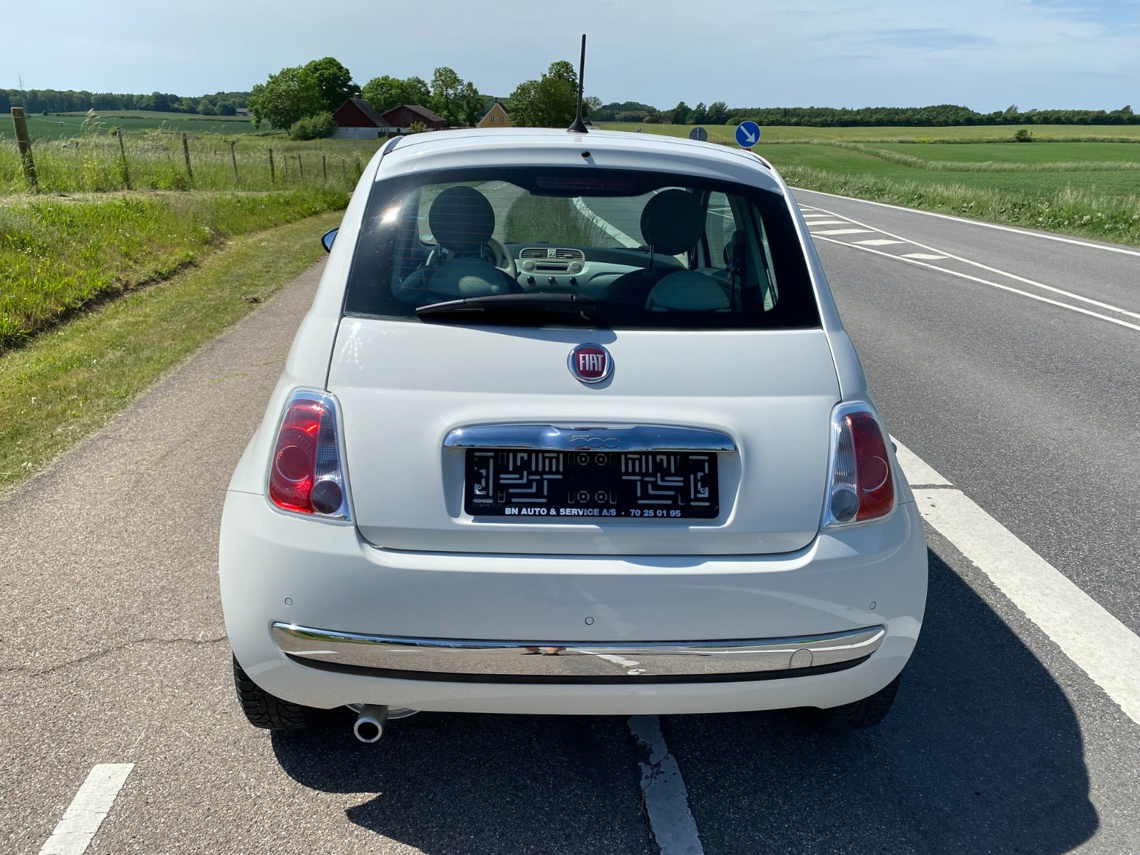 Hvid Fiat 500 fra 2014