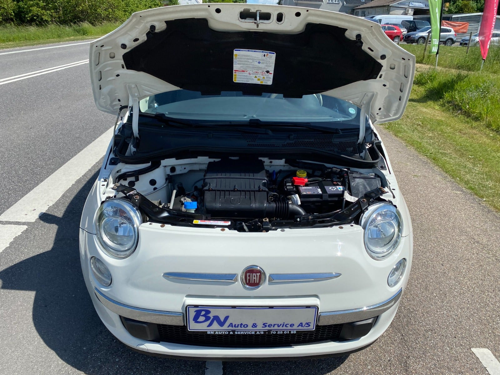 Hvid Fiat 500 fra 2014