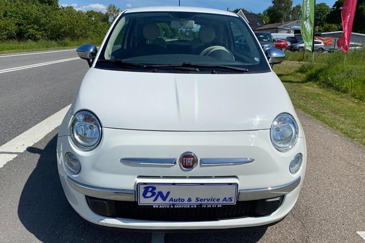 Hvid Fiat 500 fra 2014
