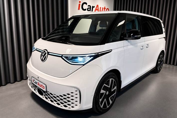 Hvid VW ID.Buzz fra 2023 set udefra