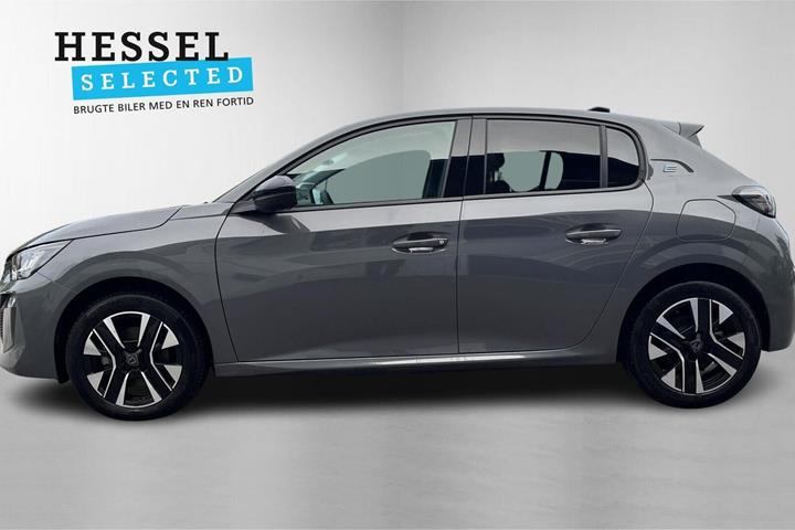 Grå Peugeot e-208 fra 2024