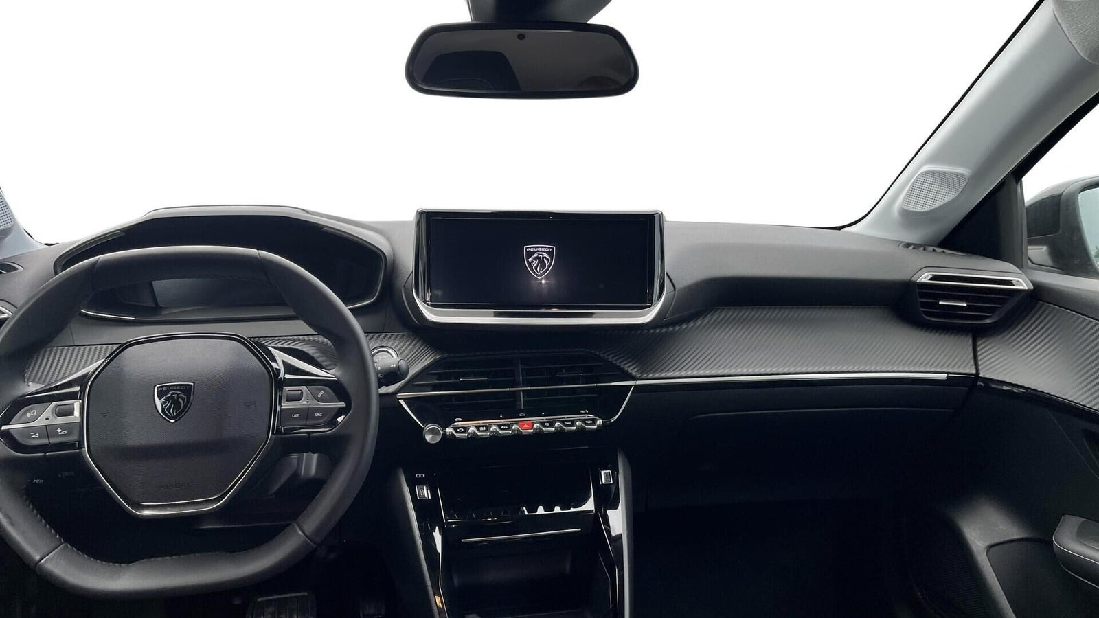 Grå Peugeot e-208 fra 2024