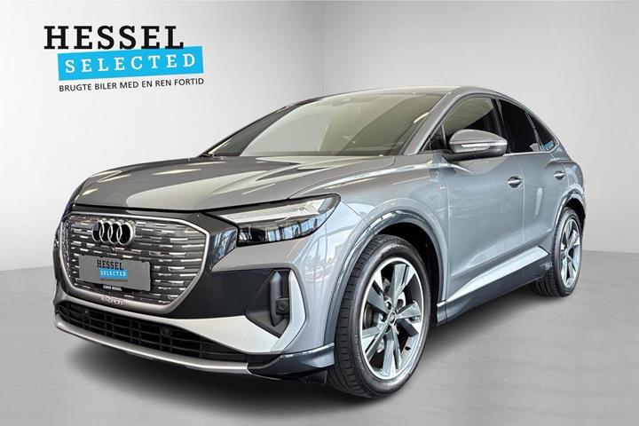 Grå Audi Q4 e-tron fra 2025 set udefra