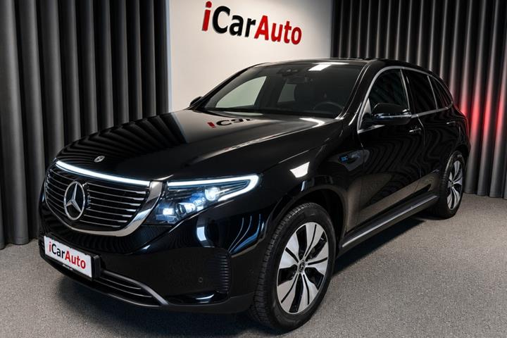 Sort Mercedes EQC400 fra 2020 set udefra