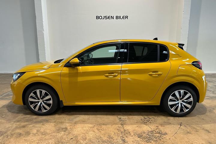 Gul Peugeot 208 fra 2020