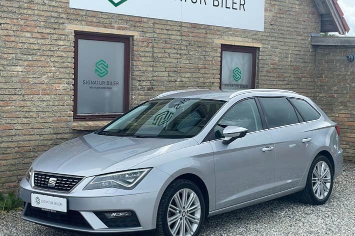 Sølv Seat Leon fra 2019 set udefra