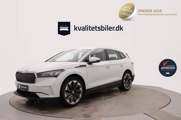 Hvid Skoda Enyaq fra 2023
