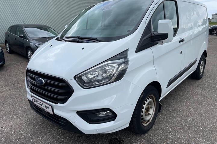 Hvid Ford Transit Custom 300 L1 fra 2021 set udefra