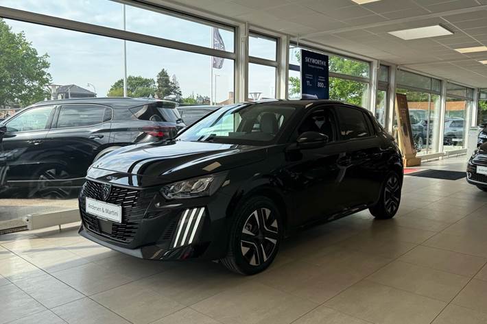 Sort Peugeot e-208 fra 2025