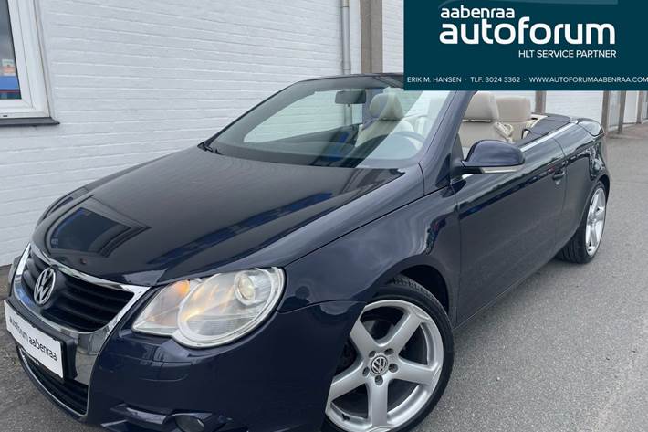 Blå VW Eos fra 2007