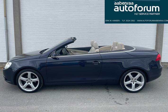Blå VW Eos fra 2007
