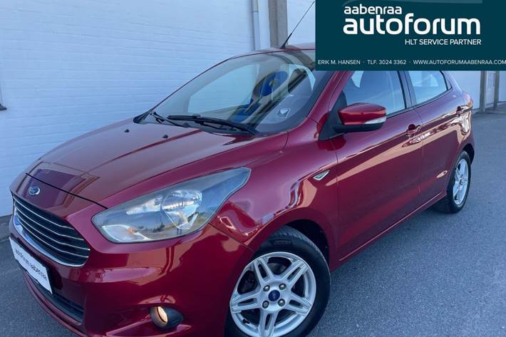 Rød Ford Ka+ fra 2016