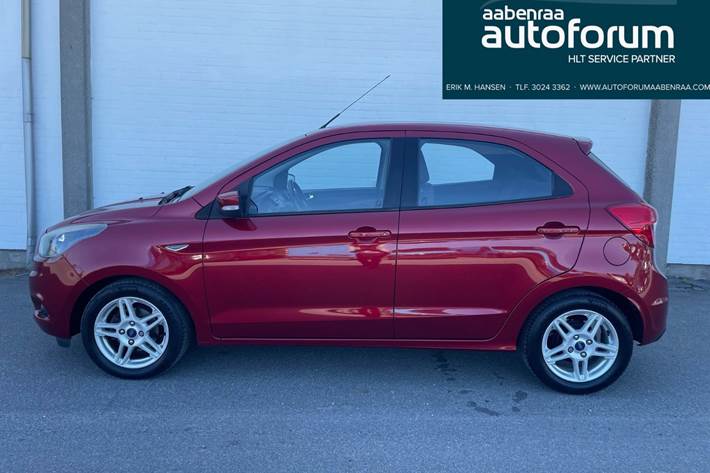Rød Ford Ka+ fra 2016