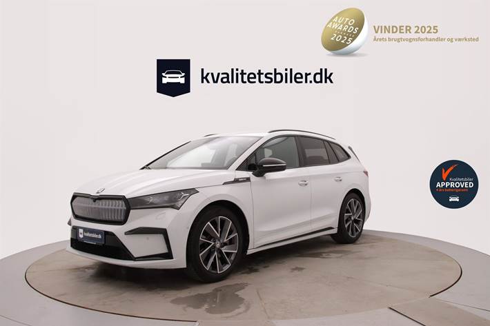Hvid Skoda Enyaq fra 2022