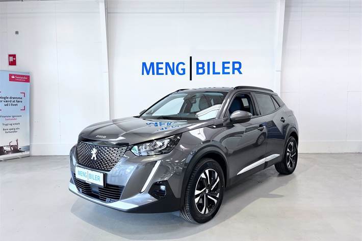 Grå Peugeot 2008 fra 2021 set udefra