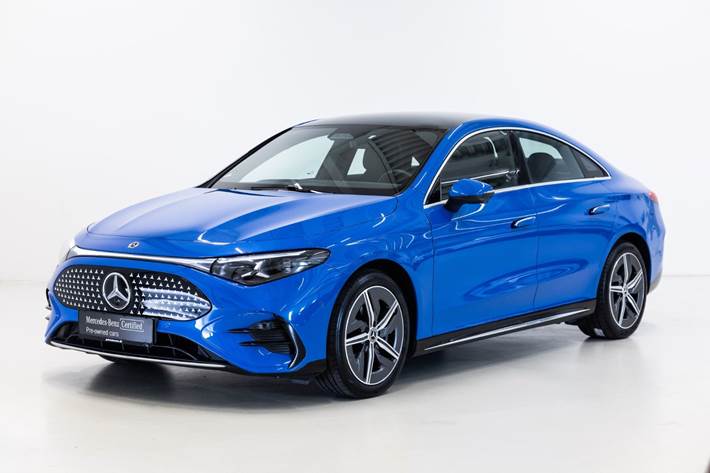 Blå Mercedes CLA250+ fra 2025