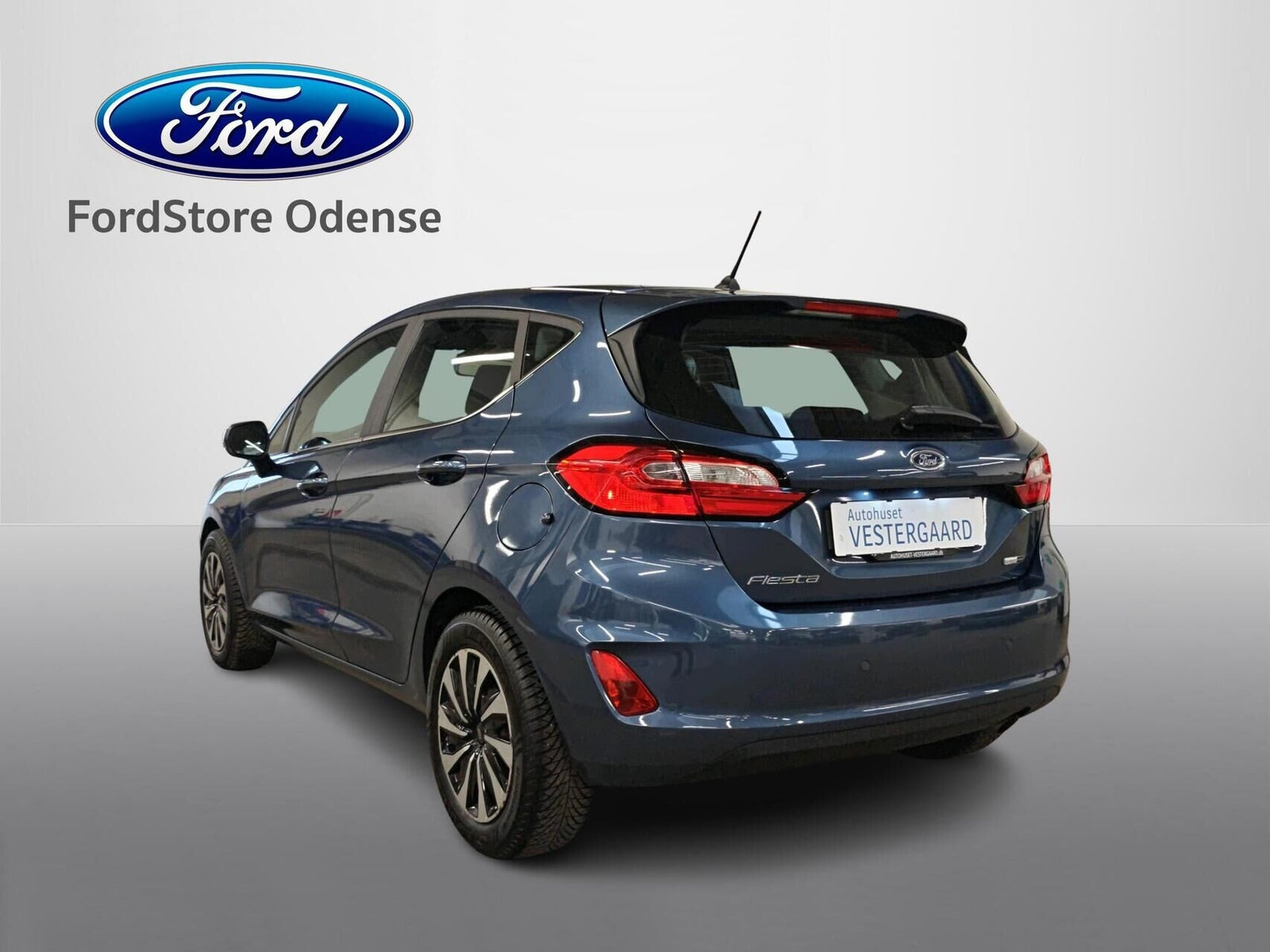 Blå Ford Fiesta fra 2022